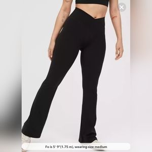 OFFLINE By Aerie Real Me High Waisted Crossover Flare Legging, medium tall